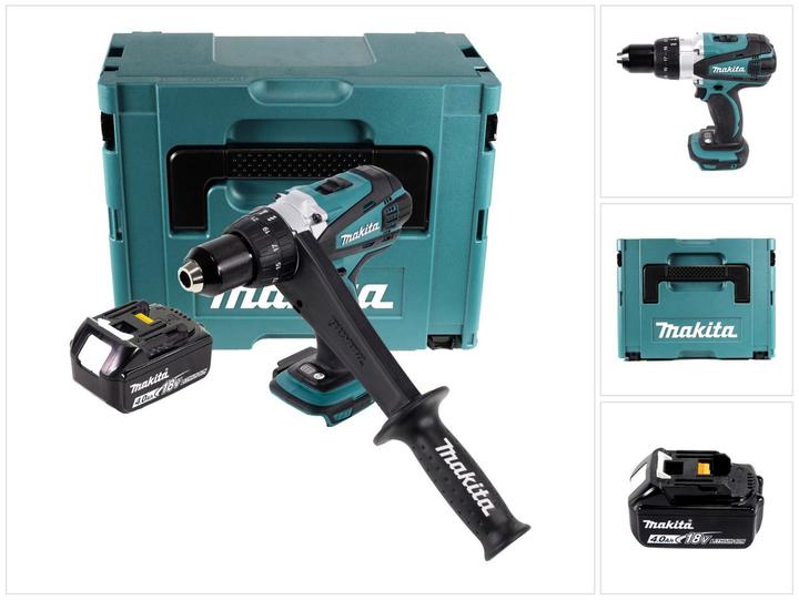 Produktbild Makita DDF 458 M1J Akku Bohrschrauber 18 V 91 Nm + 1x Akku 4,0 Ah + Makpac - ohne Ladegerät