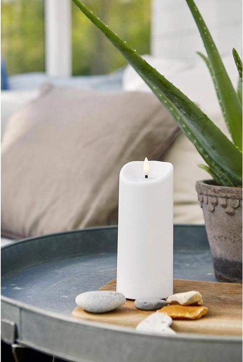 Productafbeelding Star Trading LED Zuilkaars Vlam 7,5 cm x 18 cm, Wit (1x)