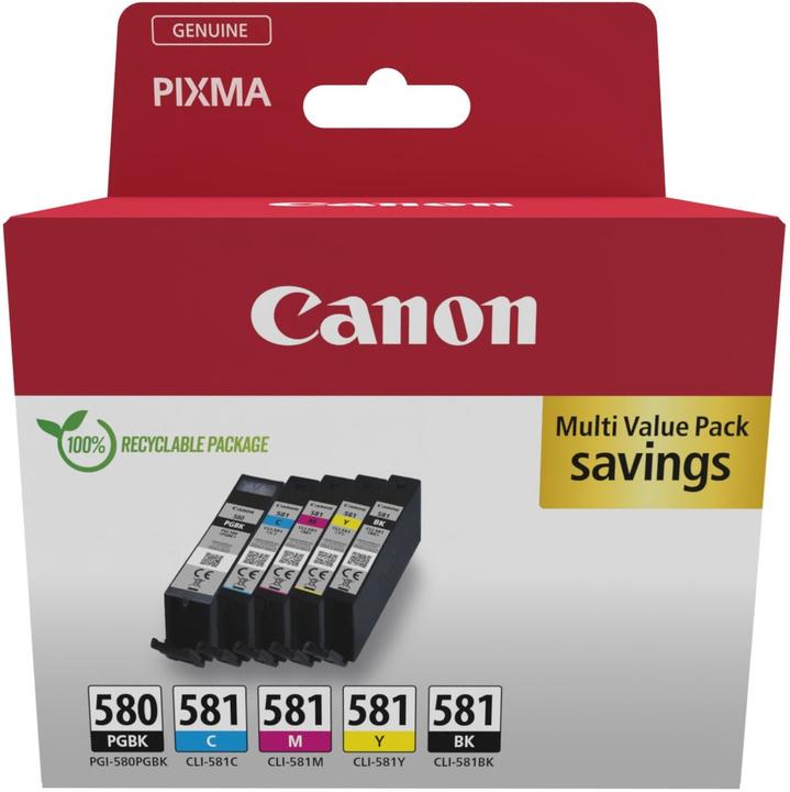 Image du produit Canon PGI-580/CLI-581 Multipack (C, M, Y, BK, PGBK)