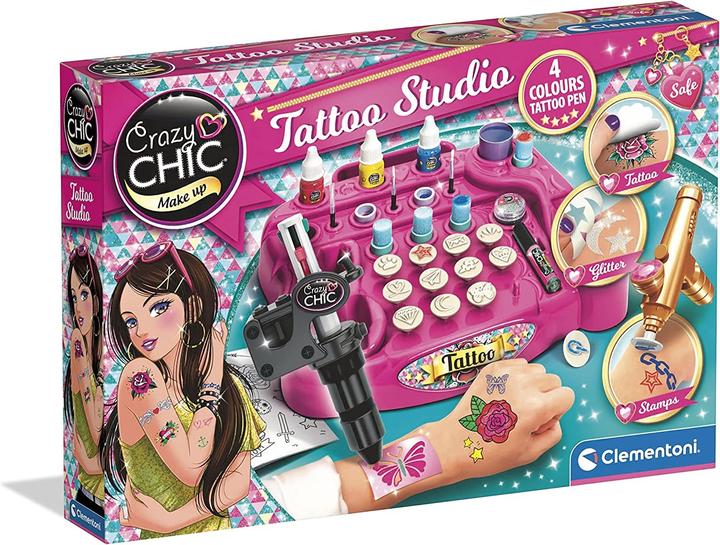 Actual product image Clementoni Crazy Chic tattoo studio creative toy - gift set