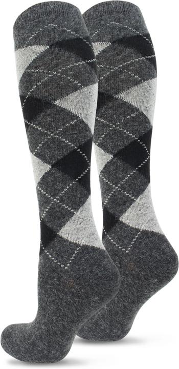Actual product image Normani 3 pairs of alpaca knee socks check design (pack of 3, 39 - 42)