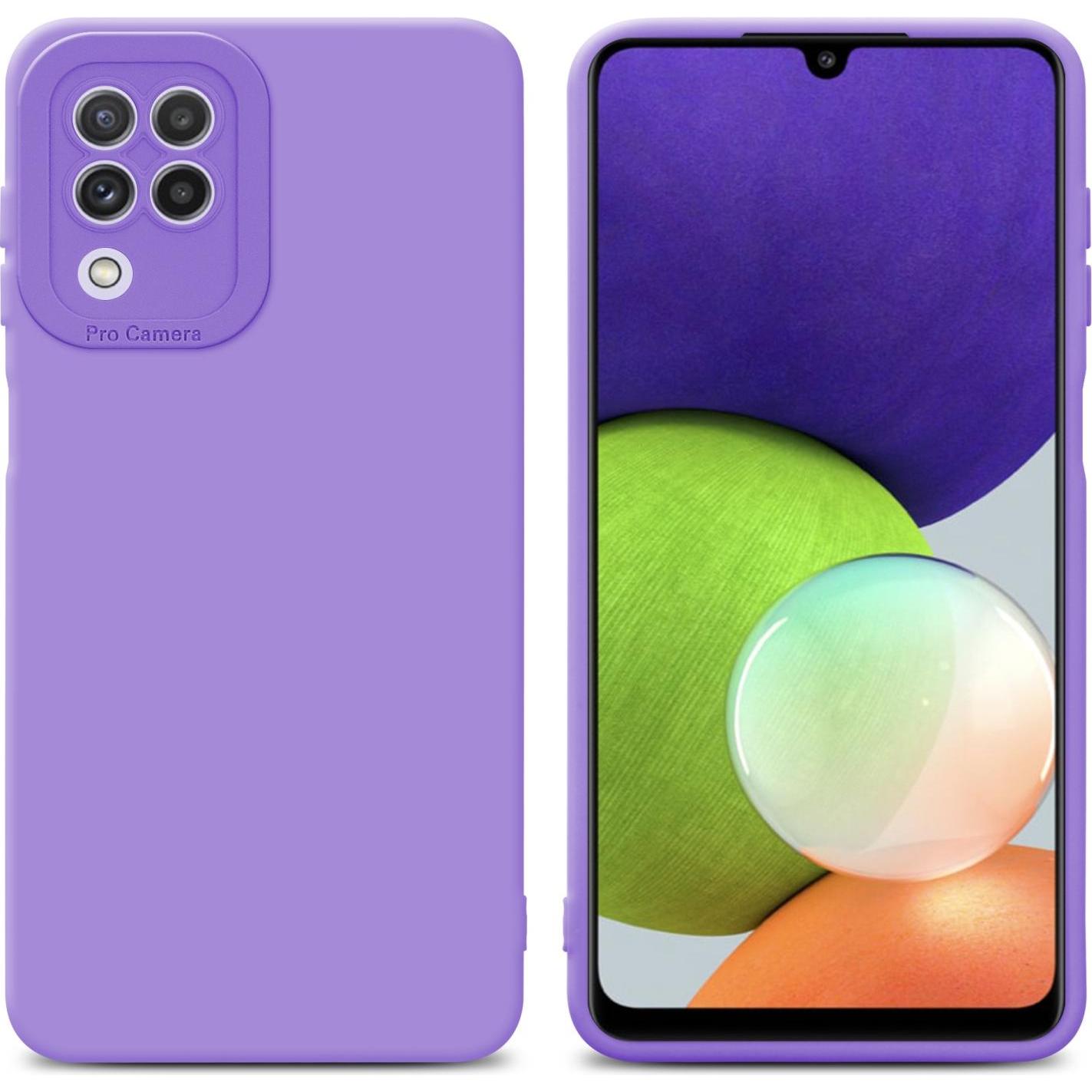 Cadorabo Hülle für Samsung Galaxy A22 4G im TPU Fluid LM162 Style (Samsung Galaxy A22), Smartphone Hülle, Violett