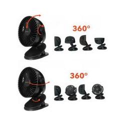 Ruhhy Schwarzer Akku-Ventilator 25567, Ventilatore, Nero