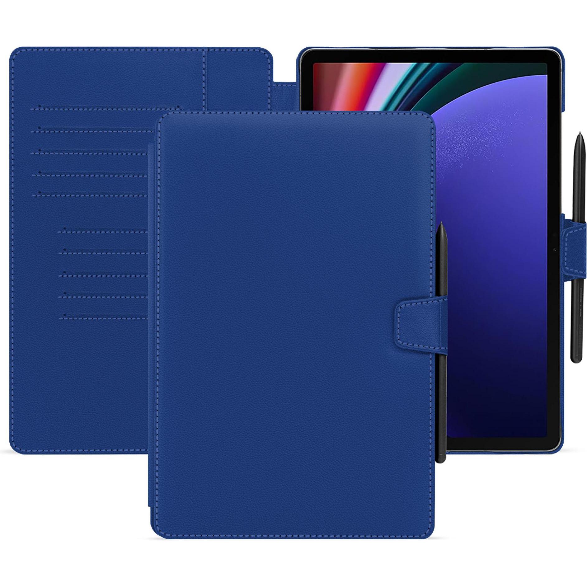 Thumbnail - Noreve Lederschutzhülle Samsung Galaxy Tab S9+ (Galaxy Tab S9+), Tablet Hülle, Blau