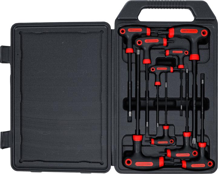 Actual product image BGS T-Handle L-Type Wrench Set T-Star tamperproof (for Torx) T10 - T50 9 pcs. (T-section)