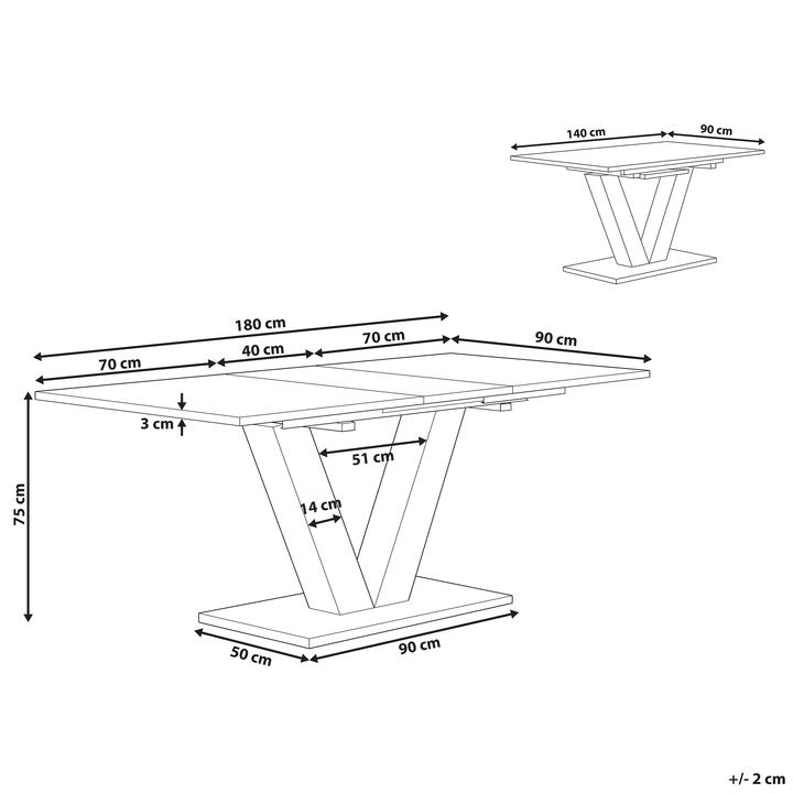 Produktbild Beliani Lixa (140 x 90 x 75 cm)