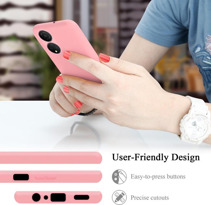 Actual product image Cadorabo TPU Liquid Silicone Case Cover for Honor X7 (Honor X7)