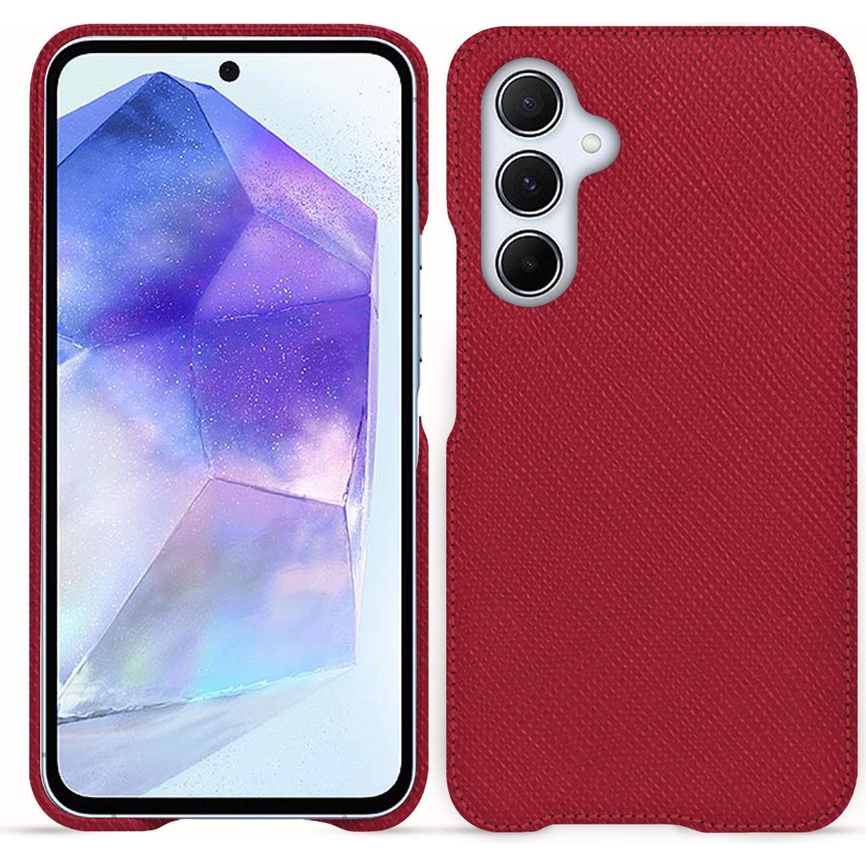 Thumbnail - Noreve Lederschutzhülle (Samsung Galaxy A55), Smartphone Hülle, Rot