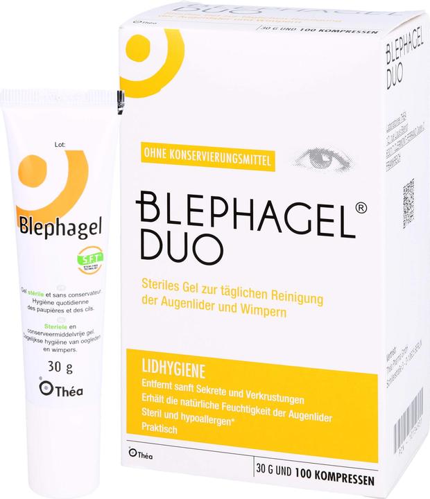 Actual product image Théa BLEPHAGEL DUO sterile cleansing gel for eyelid hygiene, 1 pc. combi pack (Cleansing gel)