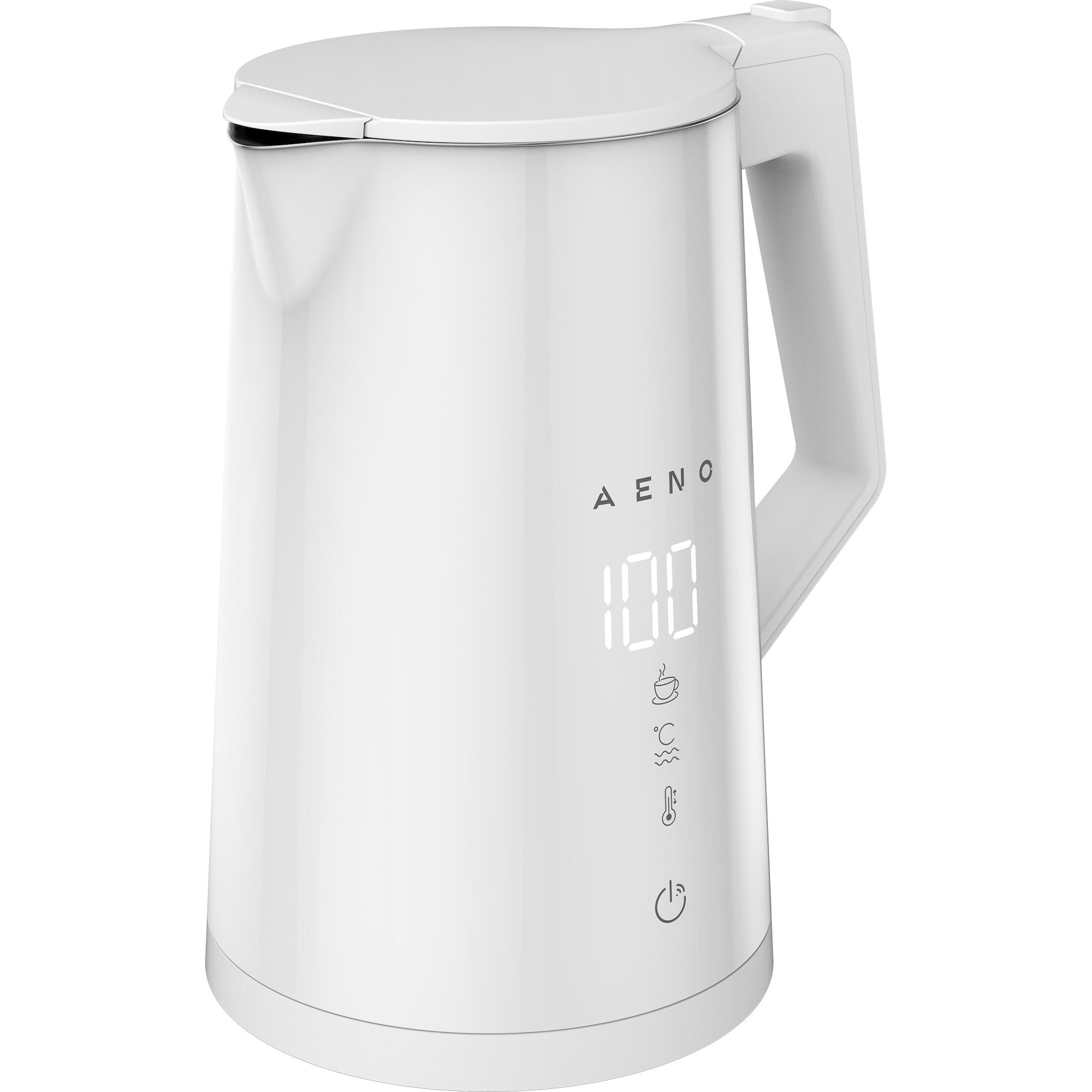 Aeno Electric Virdulys EK8S Smart:,, Strix, Double-walls, Temperature Control, Keep warm Function, Wasserkocher, Weiss