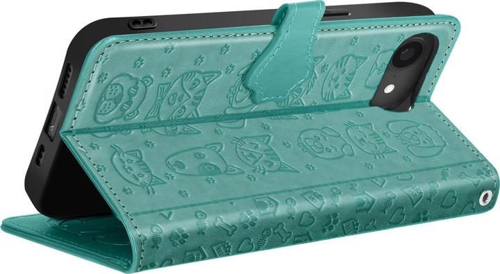 Produktbild Avizar Klapphülle für iPhone 16e Design Katze und Hund Portemonnaie (Apple iPhone 16e)