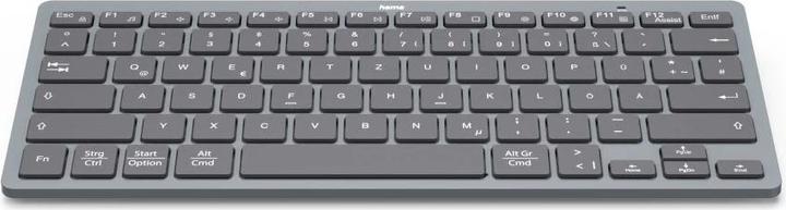 Actual product image Hama Bluetooth® mini keyboard Travel 400 for tablets, wireless, SW, QWERTZ DE (00125132) (DE)