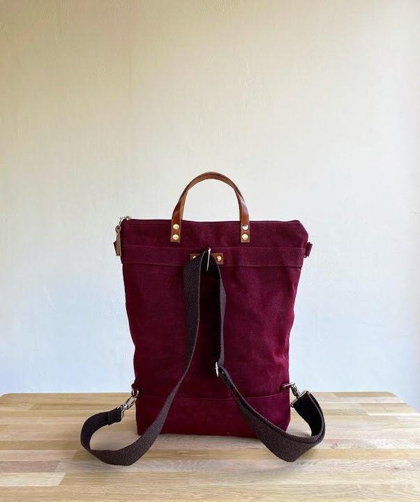Immagine prodotto Only-Bags.Store Zaino in tela cerata - Zaino convertibile, Borsa in tela cerata A3, Zaino, Multi