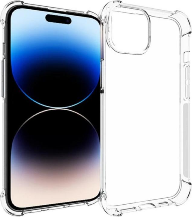 Apfelkiste iPhone 15 Gummi Hülle Slim Air Cushion, Fallschutz, Transparent (Apple iPhone 15)