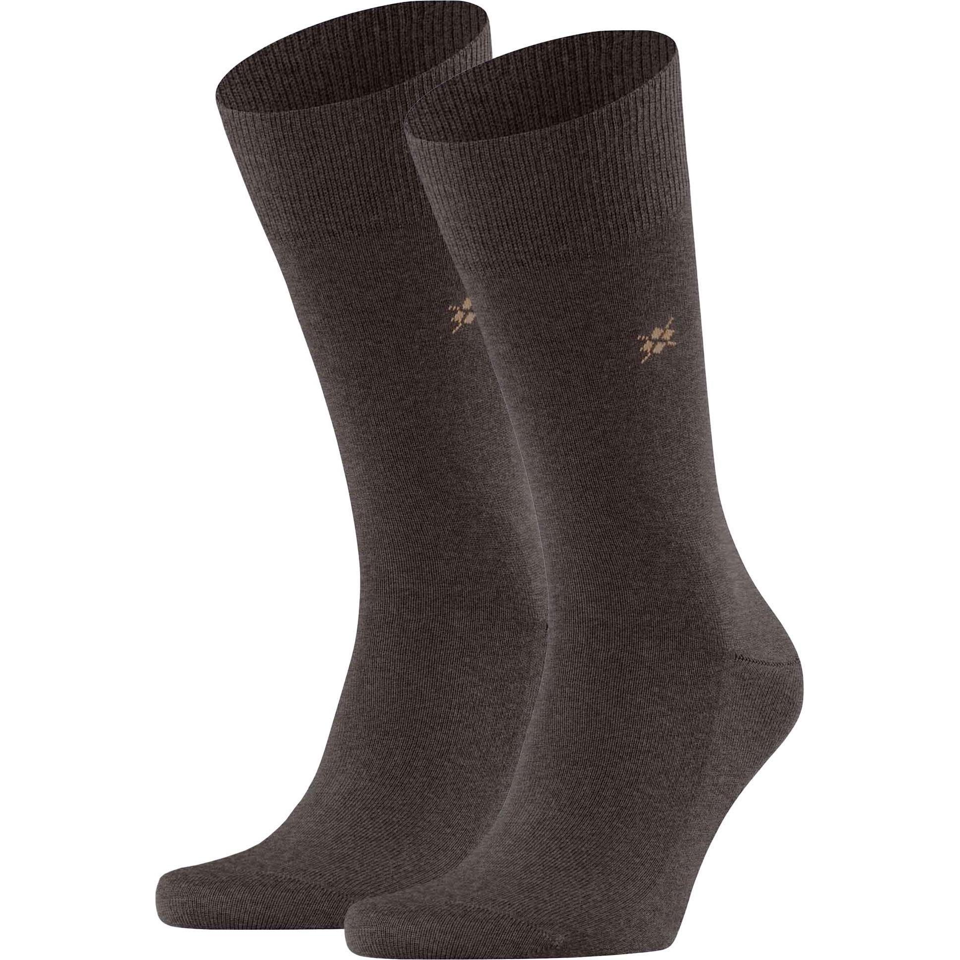 Burlington, Herren, Socken, Socken Casual Bequem sitzend, Braun, (2er Pack, 40 - 46)