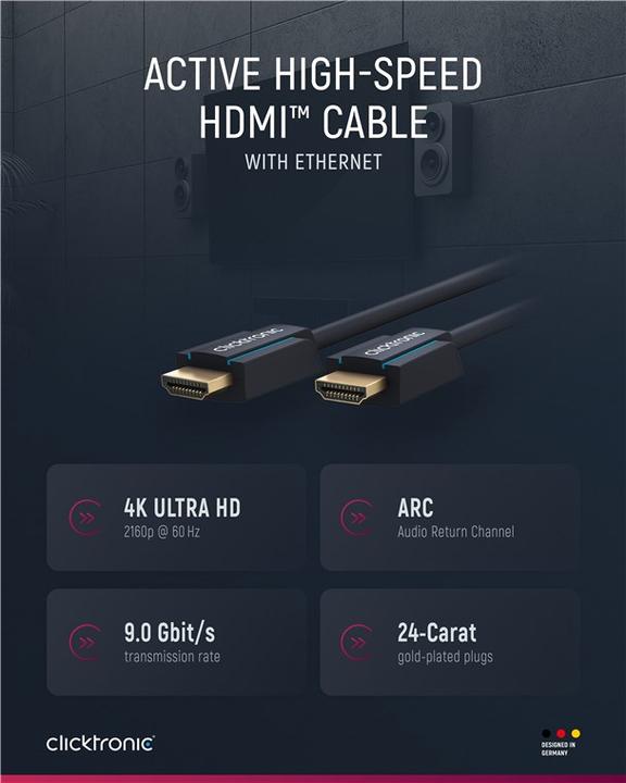 Image du produit clicktronic HDMI (Typ A) — HDMI (Typ A) (20 m, HDMI, 2.2)