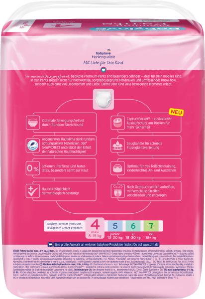 Produktbild dm babylove Pants Premium (Gr. 4, Tragepack, 22 Stück)
