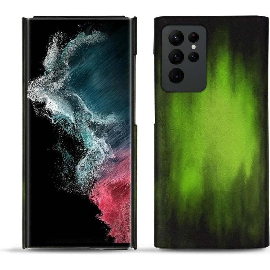 Noreve Lederschutzhülle (Samsung Galaxy S22 Ultra), Smartphone Hülle, Grün