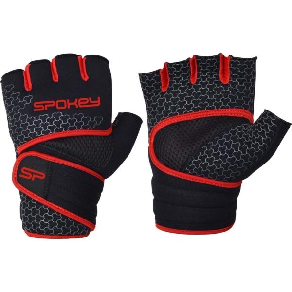 Spokey, Herren, Handschuhe, Rękawice fitness do ćwiczeń LAVA Rozmiar M, Schwarz, Rot, (M)