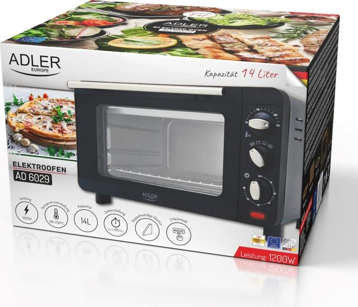 Produktbild Adler AD 6029 Elektrobackofen Schwarz