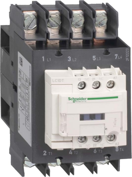Image du produit Schneider Electric Contacteur de puissance, 4p+1S+1O, 80A/AC1, LC1DT80A6BD