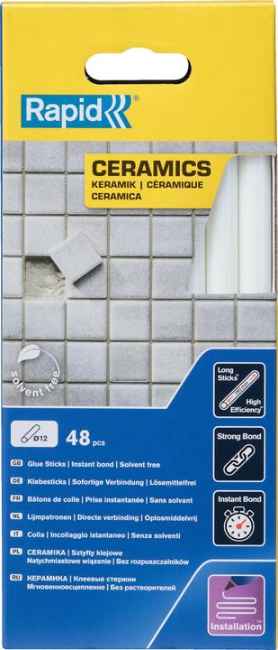 Rapid Ceramic glue sticks Ø12x190mm 48 pieces