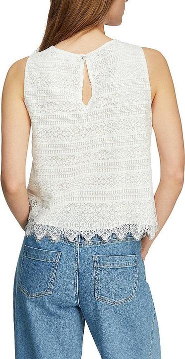 Actual product image Comma Bluse Feminines Baumwollspitzentop mit Muschelsaum (44)