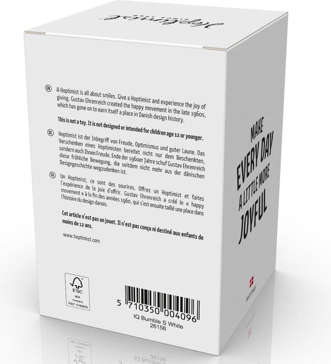 Produktbild Hoptimist Aufsteller Bumble IQ S 7.2 cm, Weiss/Schwarz (10 x 8 x 7 cm)