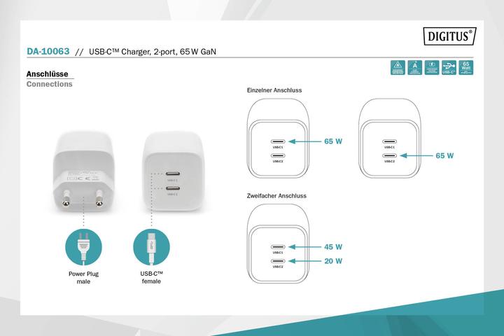 Produktbild Digitus Ladegerät (65 W)