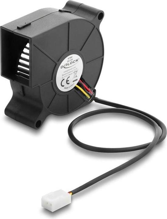 Produktbild Delock Radiallüfter / Lüftergebläse 12 V DC 60 x 60 x 25 mm mit 3-Pin Lüfteranschluss, schwarz (60 mm)
