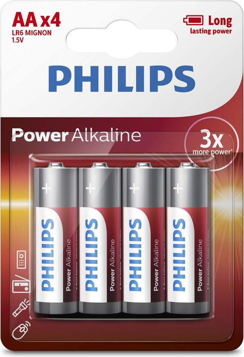 Actual product image Philips Power Alkaline (4 pcs., AA / LR6 / LR06 / Mignon / R6 / R14505)