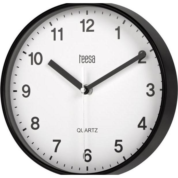 Teesa Zegar ścienny 20 cm czarny, Accessori per il tè, Nero