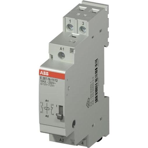 ABB E297-16-11/12 Installationsrelais Spule 12 VAC, 16 A, 1 NC + 1 NO E297-16-11, Relais