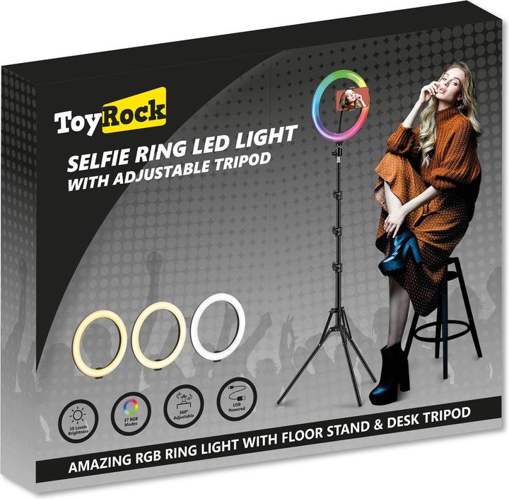 Produktbild JTI Selfie-Ring-LED-Licht 26 cm mit Einstellung (Ringlicht)