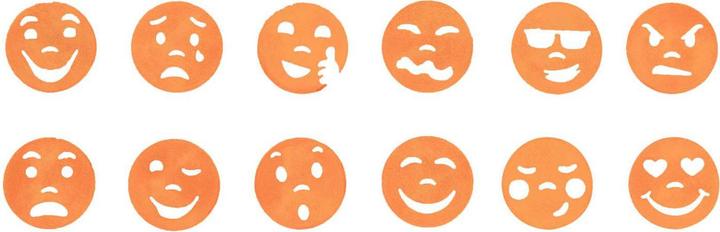 Immagine prodotto Colorations – Easy Grip Emotion-Stempel, 12 Stück.