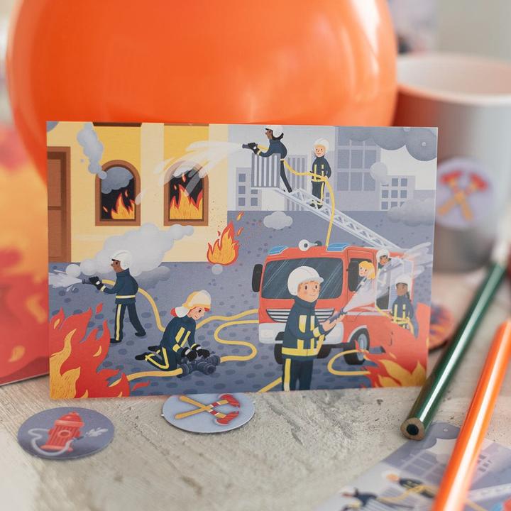 Actual product image Lachentutgut Einladungskarten Feuerwehr (10 pcs.)