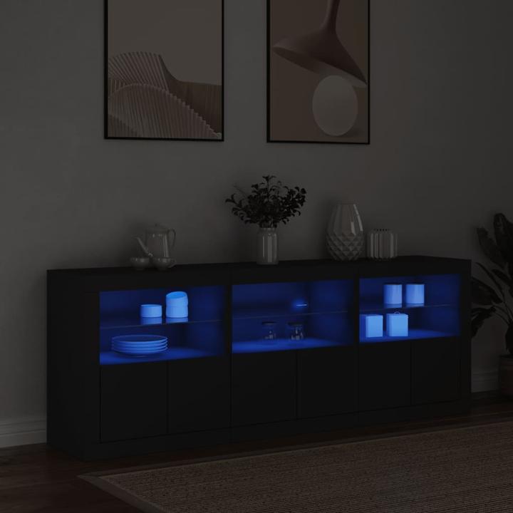 Image du produit vidaXL Sideboard mit LED-Leuchten (181.50 x 37 x 67 cm)