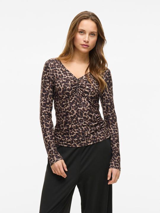 Produktbild Vila Leoprint Oberteil mit langen Ärmeln (XL)