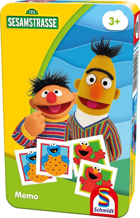 Schmidt Spiele Sesame Street Memo Metal Tin (German)