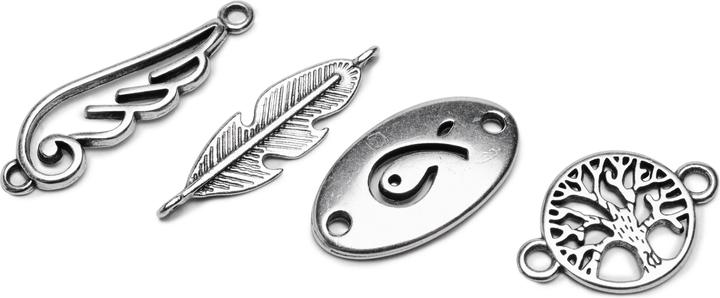 Image du produit VBS Mélange de pendentifs avec 2 oeillets, 4 pièces (Métal)