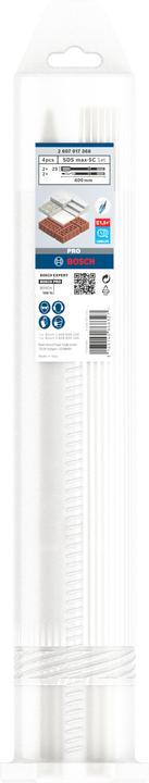 Immagine prodotto Bosch Professional Zubehör Set di scalpelli PRO SDS max-5C, scalpello a punta 400 mm, scalpello piatto 25 x 400 mm, 2+2 pezzi. (25 mm)