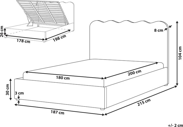 Produktbild Beliani Nanterre (180 x 200 cm)