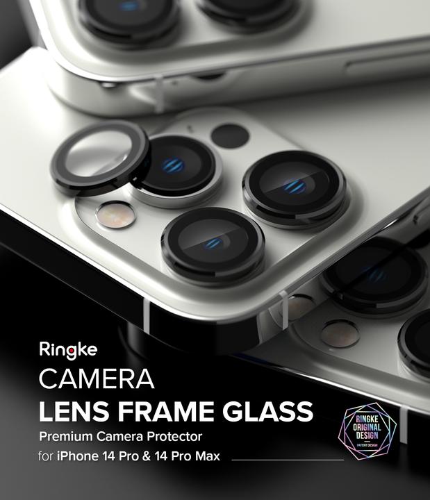 Actual product image Ringke iPhone 14 Pro/14 Pro Max Camera Lens Frame Glass Black (1 pcs., Apple iPhone 14 Pro, Apple iPhone 14 Pro Max)