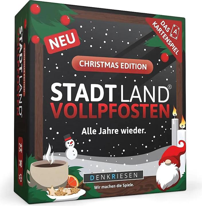 Actual product image Denkriesen Stadt Land Vollpfosten - Card game Christmas Edition (d) (German, 3 - 6 Players)