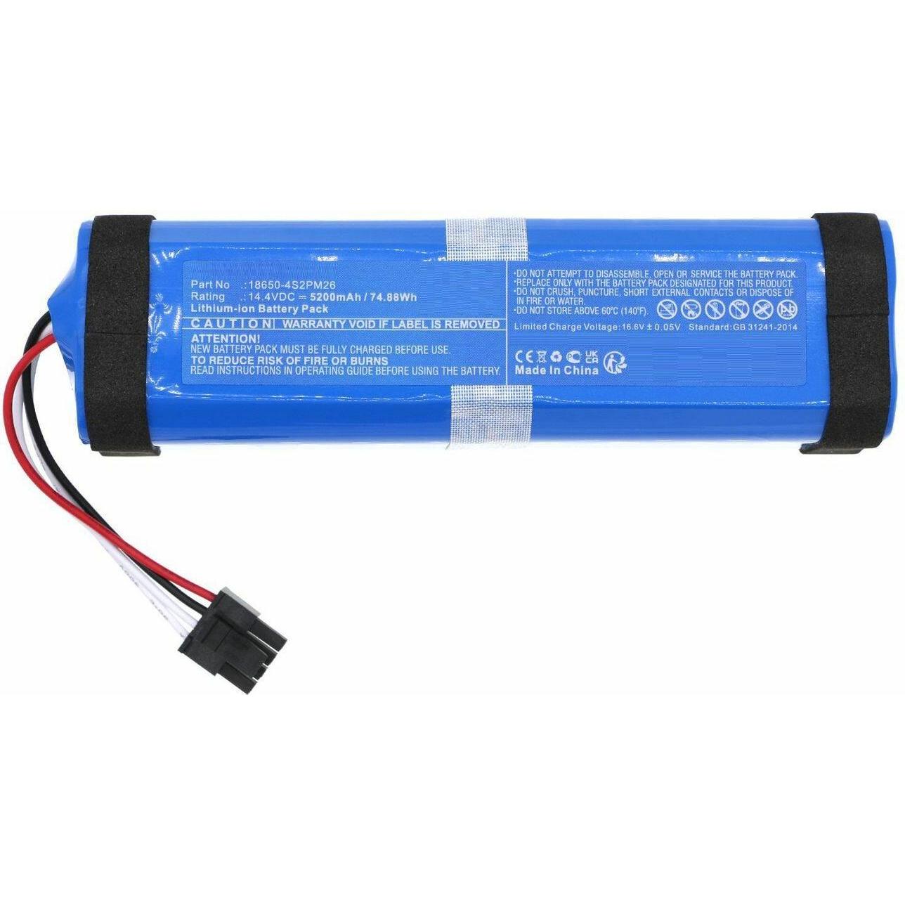 CoreParts Battery 14.4V 5200mAh 74.88Wh, Staubsauger Roboter Zubehör, Blau
