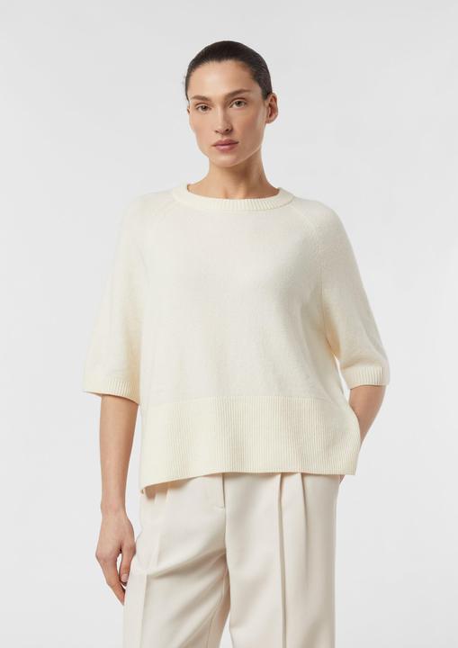 Produktbild Comma Strickpullover Lässiger Cashmere Touch Baumwollmix-Strickpullover mit verlängertem Kurzarm (XS)