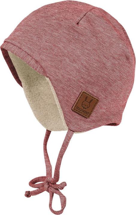 Immagine prodotto Maximo Baby-Müzte aus Ringeljersey - rosso/hellbraun