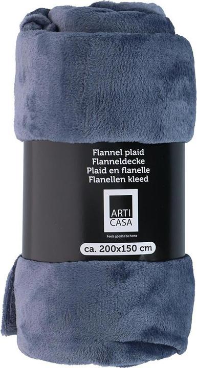 Actual product image Arti Casa Plaid flannel blue (200 x 150 cm)