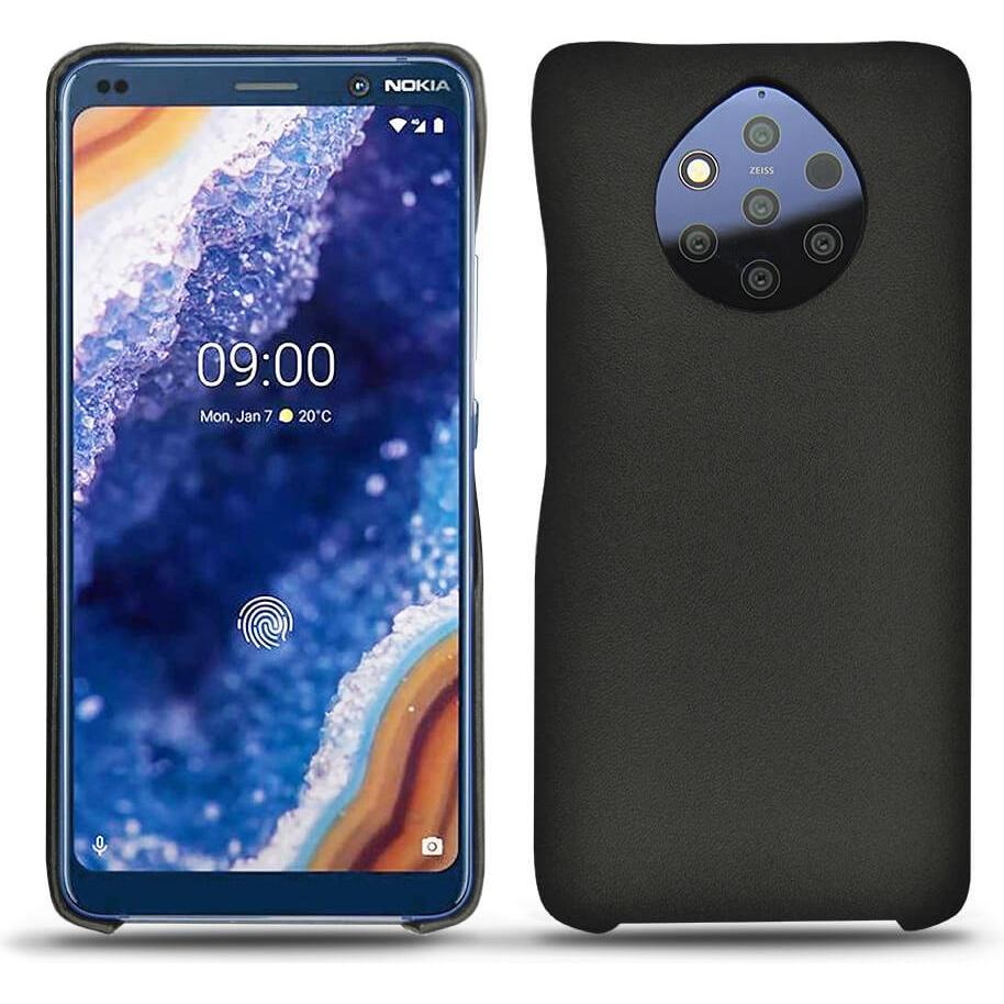 Noreve Lederschutzhülle (Nokia 9 PureView), Smartphone Hülle, Schwarz