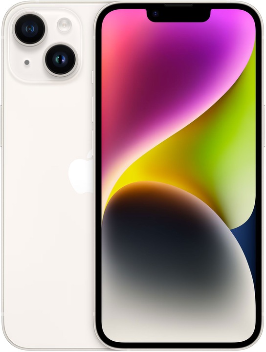 Actual product image Apple iPhone 14 (512 GB, Starlight, 6.10", SIM + eSIM, 12 Mpx, 5G)